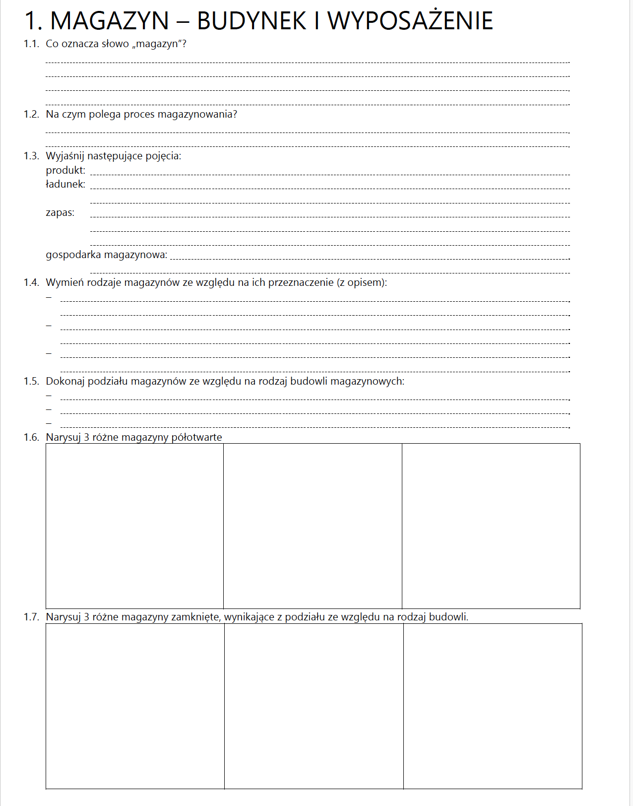 Pytania i ćwiczenia z obsługi magazynów - obrazek 3